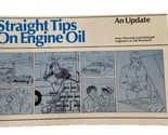 Chevy factory owners kit 1983 Straight Tips on Engine Oil manual - $7.76