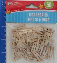 Miniature Clothespins 1 Inch Wood Spring Loaded 50 Ct/Pk - £3.15 GBP