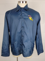 Vtg Pure Oil Engineering &amp; Consultants Nylon Uniform Jacket Cintas Blue L - £46.70 GBP