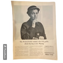 Maytag Washer Dryer Print Ad Mungsingwear May 11 1962 Frame Ready - $8.87