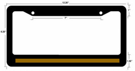 Support Dispatcher Police License Plate Frame Thin Gold Line Emergency - £9.57 GBP