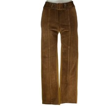 ABSOLU CONFORT Pants Stretch Slacks Suede Velours de Luxe Tan Size Eu 2 ... - £35.39 GBP