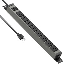 Heavy Duty Power Strip Rotating Mount, Metal 8 Outlet Mountable Surge Protector  - £36.01 GBP