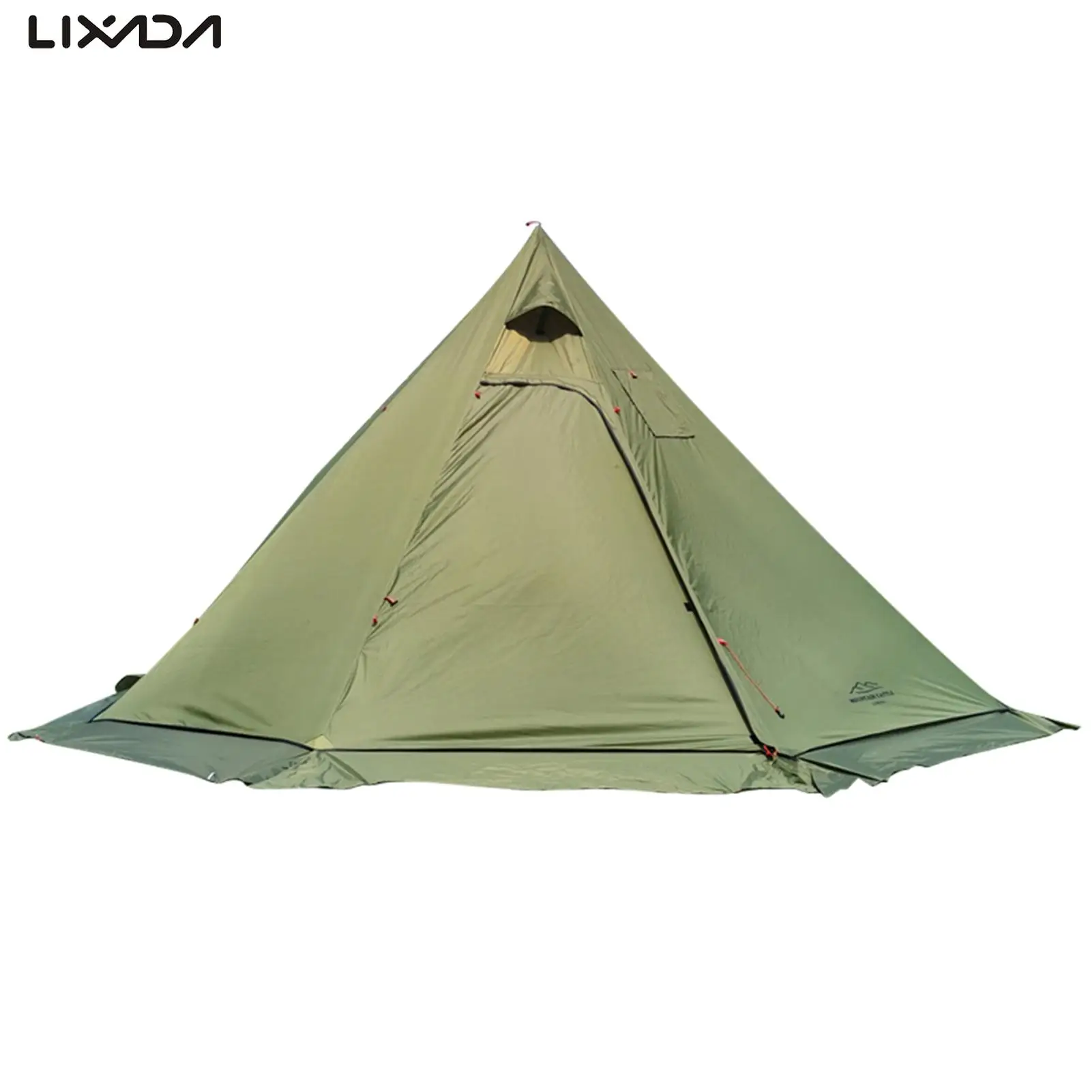 10.5&#39; x 5.2&#39; Camping Tent with Stove Jack Outdoor Teepee Tent PU3000mm - £99.48 GBP