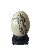 Gorgeous Hand Painted Real Egg With Virgo Zodiac Sign And Stand Signed - £10.22 GBP