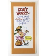 Vintage Sarcastic Humor Get Well Soon Comic Greeting Card Sarcasm Unused - $7.00