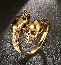 Snake Ring New Retro Punk Exaggerated Spirit Snake Ring Personality Three-dimens - £7.19 GBP