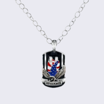 Patriotic  Eagle and American Flag Necklace - £3.19 GBP