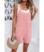 Scoop Neck Spaghetti Straps Loose Fit Solid Romper - $32.82 CAD