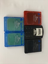 Sony PlayStation 2 PS2 Memory Card OEM 8MB Lot of 4 + MAX Memory Card - £14.17 GBP
