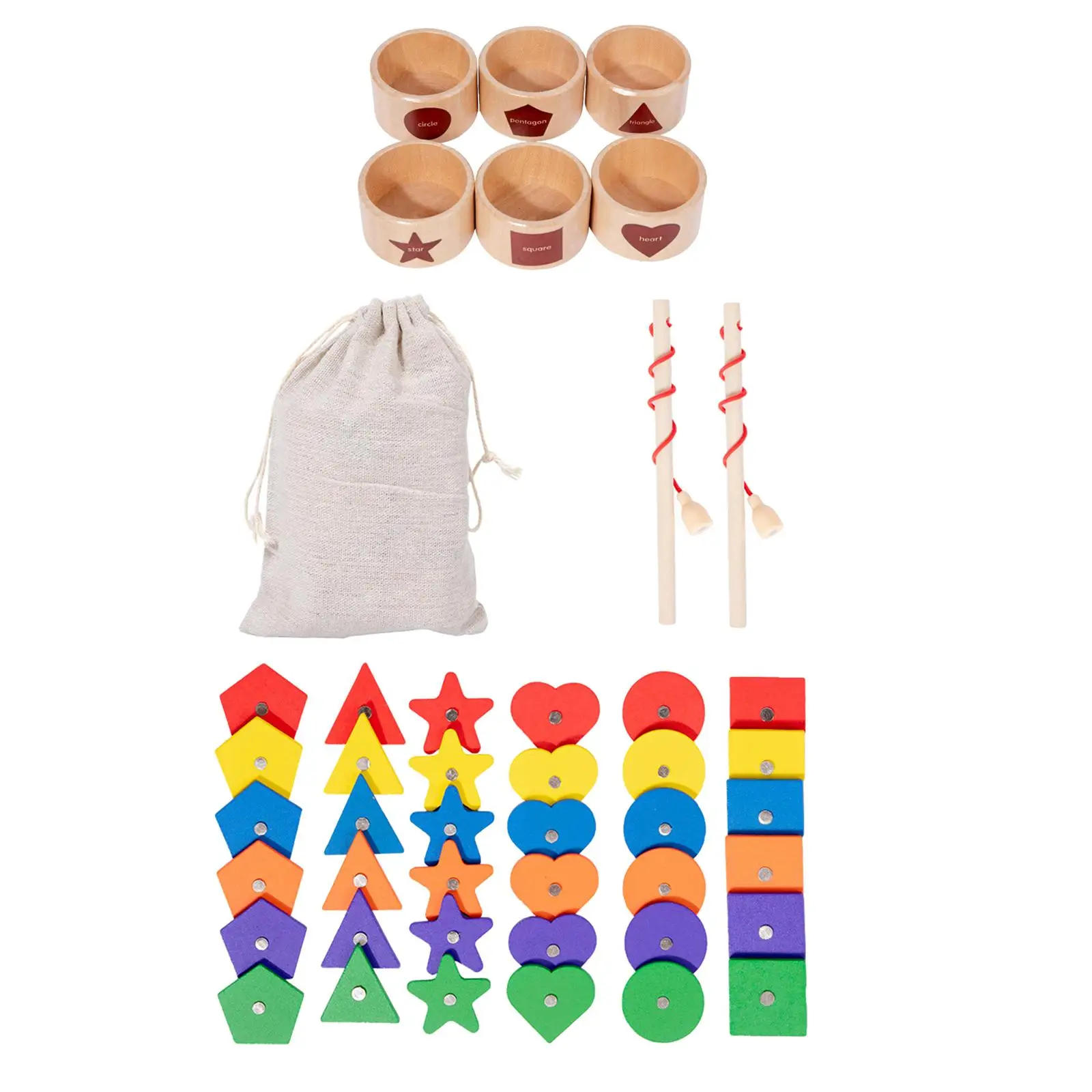 Color Shape Matching Toys Kids Fine Motor Toys Fishing Game Toy Learning Toy - £20.32 GBP