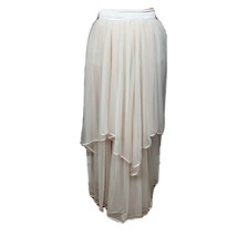 Free People Long Skirt Size 8 Layered Tiered Chiffon Maxi - £80.55 GBP