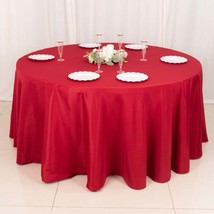 5 Pack Wine 120 Inch Round Tablecloths Wedding Decorations Party Table C... - £89.05 GBP