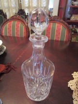  MID CENTURY YUGOSLAVIA MADE CRYSTAL DECANTER  12 x 4 1/2&quot;  8&quot; [GL-5] - $198.00