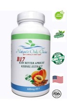 100% Organic Vitamin B17 600MG from Natural Bitter Apricot Extract USA - £18.79 GBP