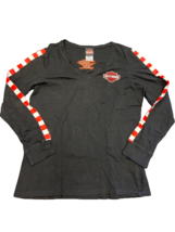 Tifton Harley Davidson Mens Black Long Sleeve V Neck Graphic Cotton T Sh... - £16.28 GBP