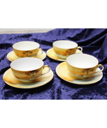 Noritake Tree In The Meadow Flat Cups & Saucers Set of 4 - $38.99
