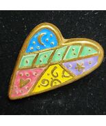 Abbey Press Vintage 80s Ceramic Signed Modernist Porcelain Heart Moon Br... - $332.57 MXN