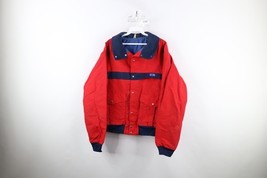 Vintage 90s Streetwear Mens Large Distressed Sailing Full Button Bomber ... - $37.83