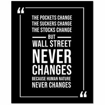 Express Your Love Gifts Stock Market Wall Art Wall Street Never Changes Wall Str - $138.59