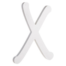 9 Inches White Wood Letter X Brush Font - $19.47