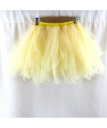Womens 50s Retro Rockabilly Petticoat Mini Costume Underskirt Yellow S - £11.54 GBP