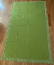 Vintage 8 Cloth Napkins &amp; Tablecloth Avocado Green MCM Mod Retro Wrinkle... - $5.40 CAD