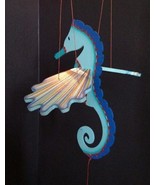 Flying Seahorse Blue Mobile Sea Shore Decor Colombia Fair Trade Hand Pai... - £30.05 GBP