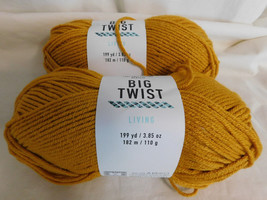 Big Twist Living  Mustard lot of 2 Dye Lot 636957 - £7.96 GBP