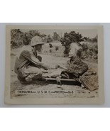 Vintage WWII 5 x 7 Okinawa U.S.M.C. Photo 16-8 Soldier &amp; Elderly Japanes... - $374.21 MXN