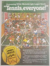 1980 Print Ad Michelob Light Beer USTA League Tennis Artist Michael Harkins - £11.42 GBP