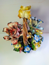 Italian Majolica Capodimonte Porcelain Flower Basket Centerpiece Hand Ma... - $1,087.76 MXN