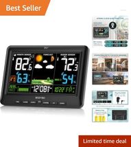 9.1" HD Wireless Indoor/Outdoor Thermometer with Moon Phase &amp; Weather Fo... - $98.95