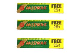 3 Packs 75g. Dabur Miswak Sewak Meswak Siwak Natural Herbal Islam Toothpaste - £15.72 GBP