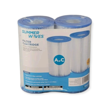 Universal Replacement Swimming Pool Filter Cartridges Type A or C White 2-Pack - £18.19 GBP