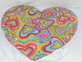Molly N Me Multi Colored Hearts Pink No Slip Backing Floor Bath Mat image 2