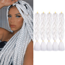 Doren Jumbo Braids Synthetic Hair Extensions 5pcs, #60 White - $22.94