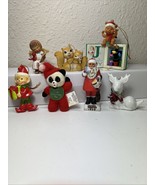 Vintage Assorted Felt &amp; Mixed Media Christmas Ornaments Lot Of 7 Kitsch ... - $431.42 MXN