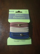 Elastics Hair Ties Set Of 12 Clasp Free - £11.63 GBP