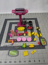 Barbie Tropical Pool Patio Set BBQ Grill Food Lot - $49.95