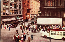 Vtg Postcard Illinois Chicago Palmer House State and Monroe 1920&#39;s Street Scene - £6.20 GBP