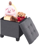 Apicizon 13 Inches Small Storage Ottoman Cube, Foot Stool Foldable Stora... - $39.99