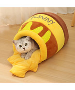 Cat Bed House Removable Plush Mat Cats Four Seasons Cushion Basket Honey... - $20.95