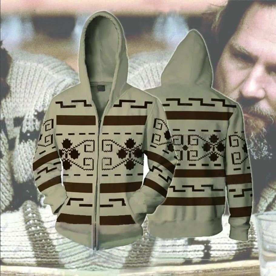 The Big Lebowski Cosplay Hoodies Jeff Bries Sweatshirts Men Women Adults Zipper  - £124.52 GBP