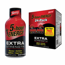 5-hour Energy Shot, Extra Strength, Berry, 1.93 fl. oz, 24-count - $61.99