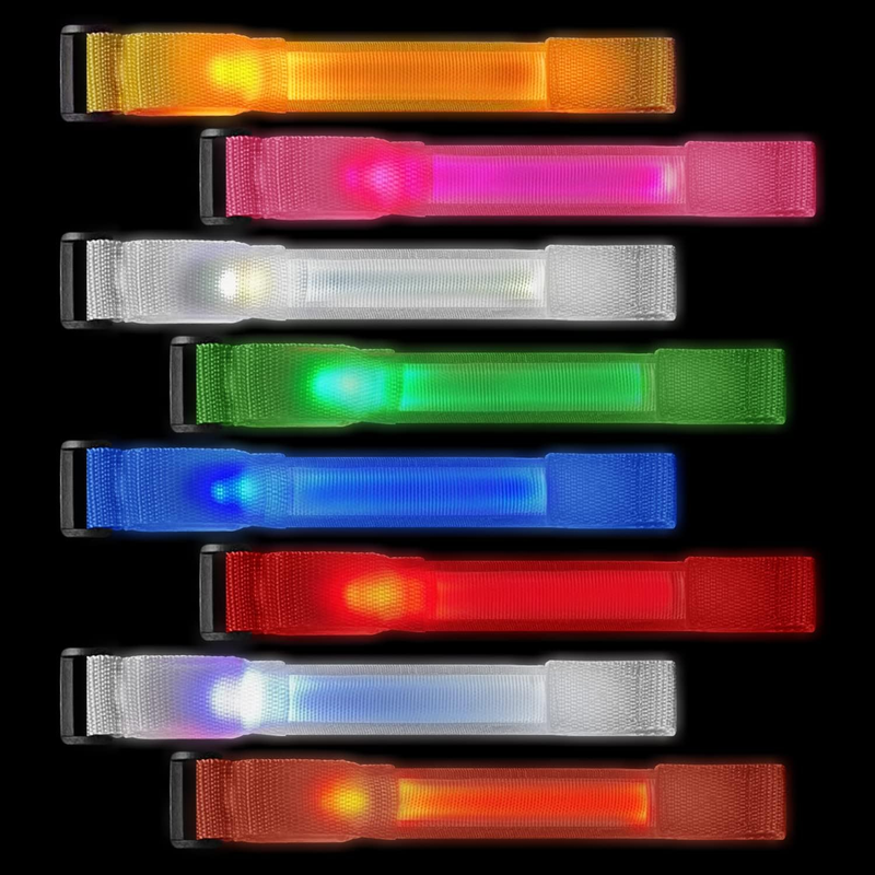 M.Best 8Pcs LED Light up Bracelets Glow Flashing Wristbands Glow in the Dark Par Item image 3