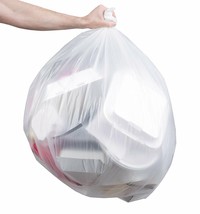 100 Trash Bags Regular Duty Clear 43 x 47 High Density - £57.44 GBP