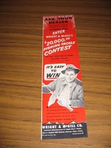 1954 Print Ad Wright &amp; McGill Fishing Rods Tackle Contest Denver,CO - $11.11