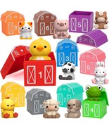 Toys for 1 2 3 Year Old 20 Pcs Farm Animals Toy Counting Skill Color Mat... - £39.64 GBP