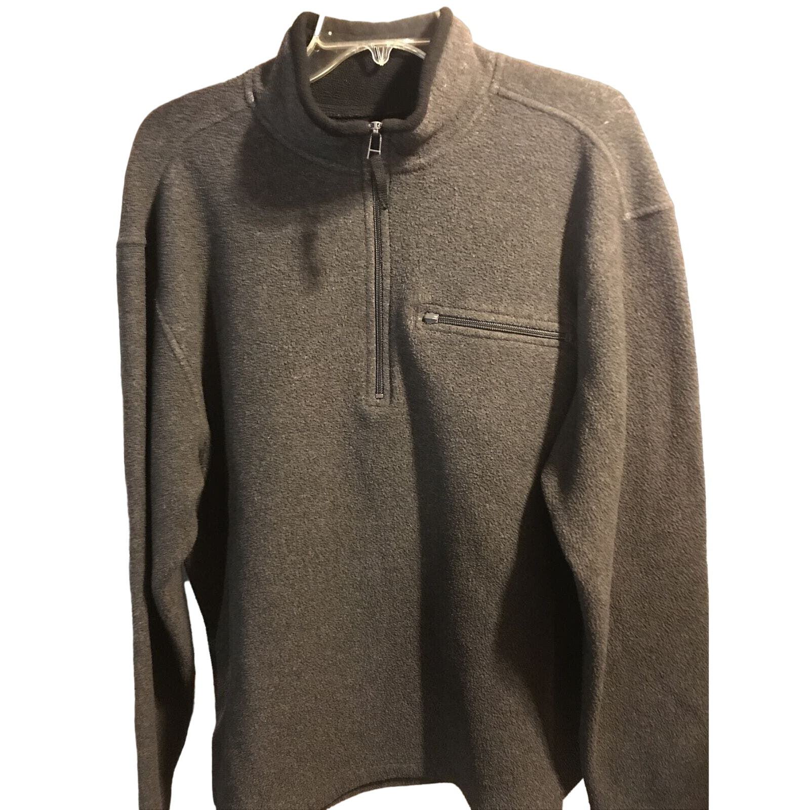 Gap Vintage Men’s XL Gray Long Sleeve 1/4 Zip Pullover Polyester Rayon F... - $19.80